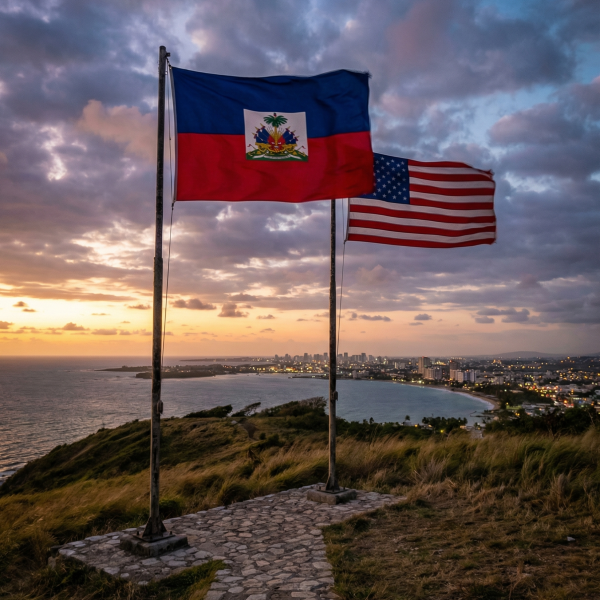 Haitian and American Flag 1